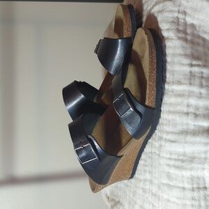 Black Papillio size 40 sandal wedges